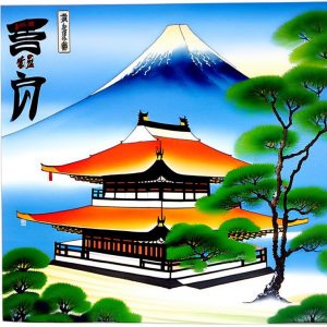 Japan Traditional Japanese Painting Sumi E Art Sun